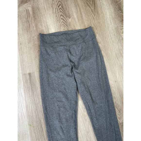 Adidas 3-Stripes Leggings Gray Cotton‎ Blend Mid Rise Women's Medium Activewear - Picture 6 of 8